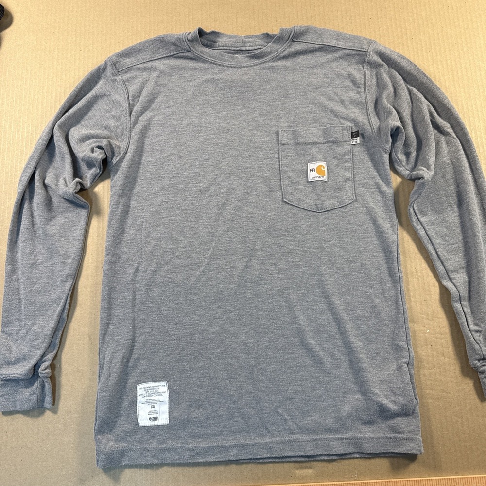 CARHARTT Flame Resistant FR Long Sleeve T-Shirt Gray Small